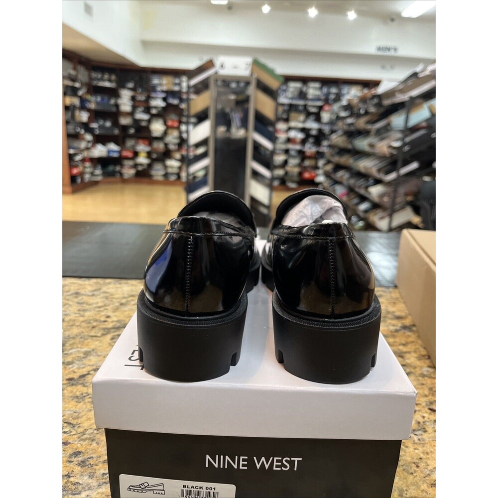 Nine West Womens Maibel 3 Faux Leather Patent Slip On Loafers Shoes Size 7M - Picture 3 of 7